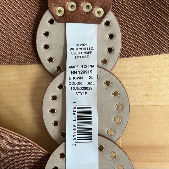 Concho Style Sz XL Western Coastal Cowgirl Southwestern Boho Stretch Belt - Picture 4 of 4